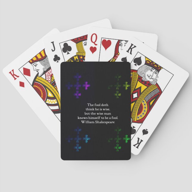 William Shakespeare Wisdom Quotation Saying Playing Cards (Back)
