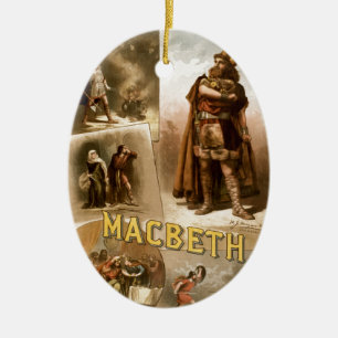 William Shakespeare's Macbeth Ceramic Ornament