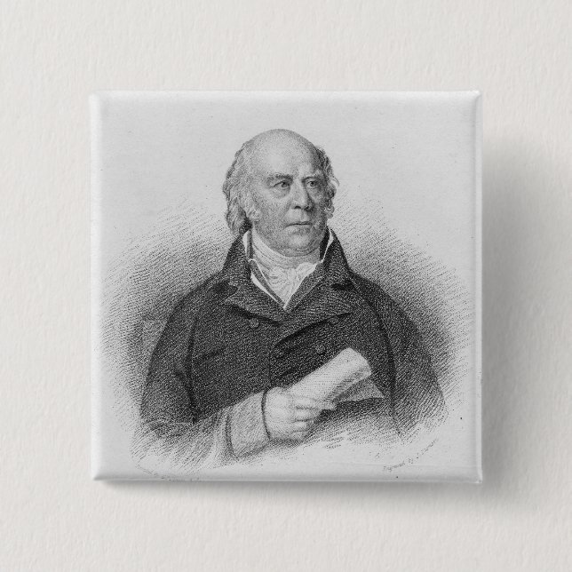 William Sharp, engraved by J. Thomson 2 Inch Square Button (Front)