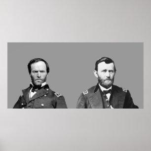 William Sherman and U.S. Grant Poster