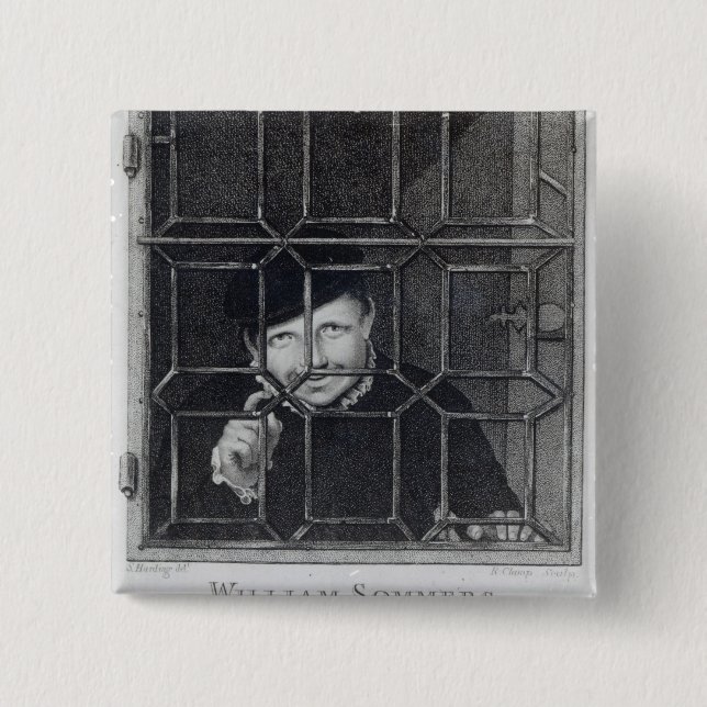 William Sommers, engraved by R. Clamp, 1794 2 Inch Square Button (Front)