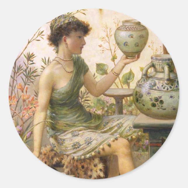 William Stephen Coleman: The Potter's Daughter Classic Round Sticker (Front)