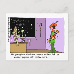 William Tell The Early Years Offbeat Cartoon Gifts Postcard