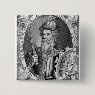 William the Conqueror, 1618 2 Inch Square Button