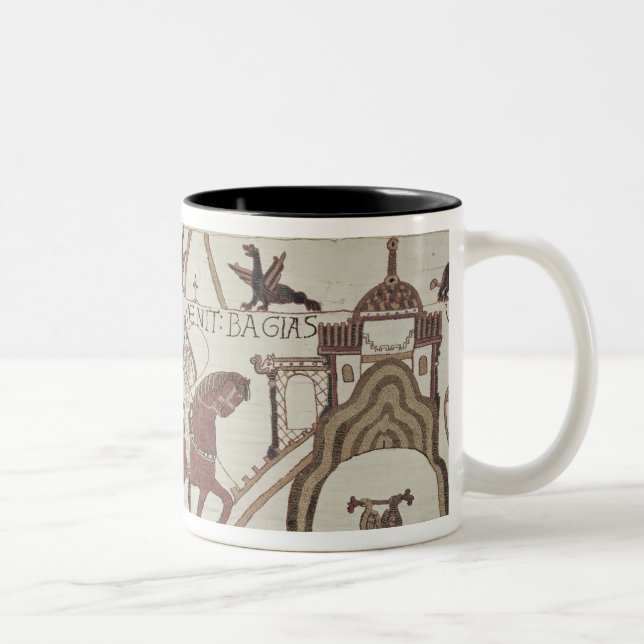 William the Conqueror  arrives at Bayeux Two-Tone Coffee Mug (Right)