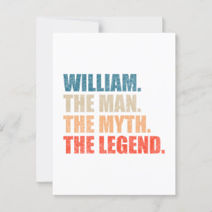 William The Man The Myth The Legend Postcard