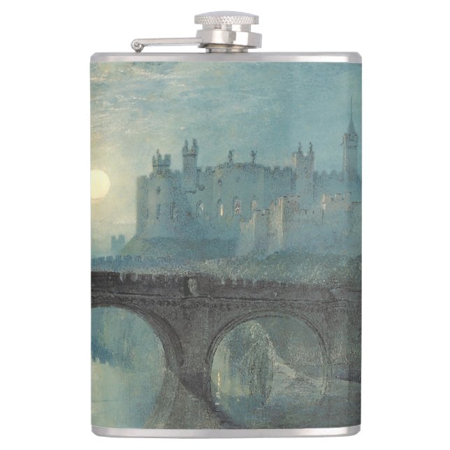 William Turner Alnwick Castle  Hip Flask (Front)