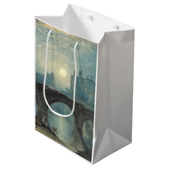 William Turner Alnwick Castle  Medium Gift Bag (Front Angled)