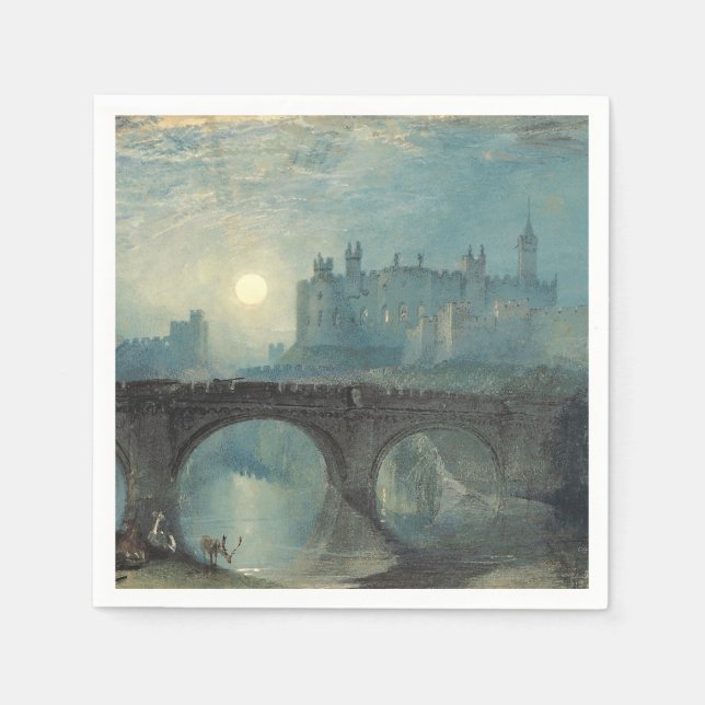 William Turner Alnwick Castle  Napkin (Front)