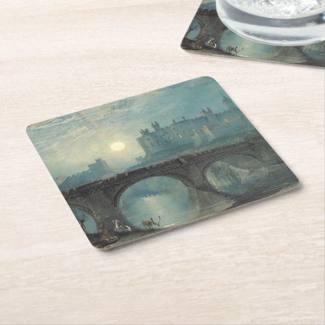 William Turner Alnwick Castle  Square Paper Coaster (Angled)
