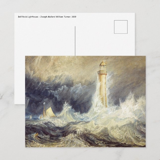 William Turner - Bell Rock Lighthouse Postcard (Front/Back)
