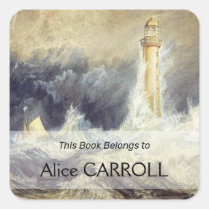 William Turner - Bell Rock Lighthouse Square Sticker
