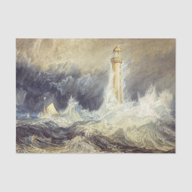 William Turner - Bell Rock Lighthouse Tissue Paper (Front)