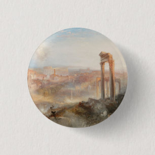William Turner British - Modern Rome-Campo Vaccino 1 Inch Round Button