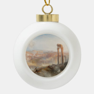 William Turner British - Modern Rome-Campo Vaccino Ceramic Ball Christmas Ornament