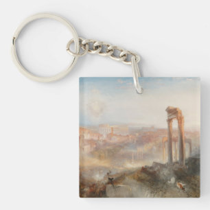 William Turner British - Modern Rome-Campo Vaccino Keychain