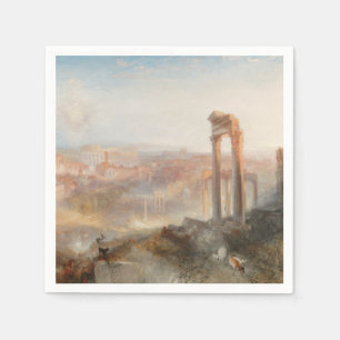 William Turner British - Modern Rome-Campo Vaccino Napkin