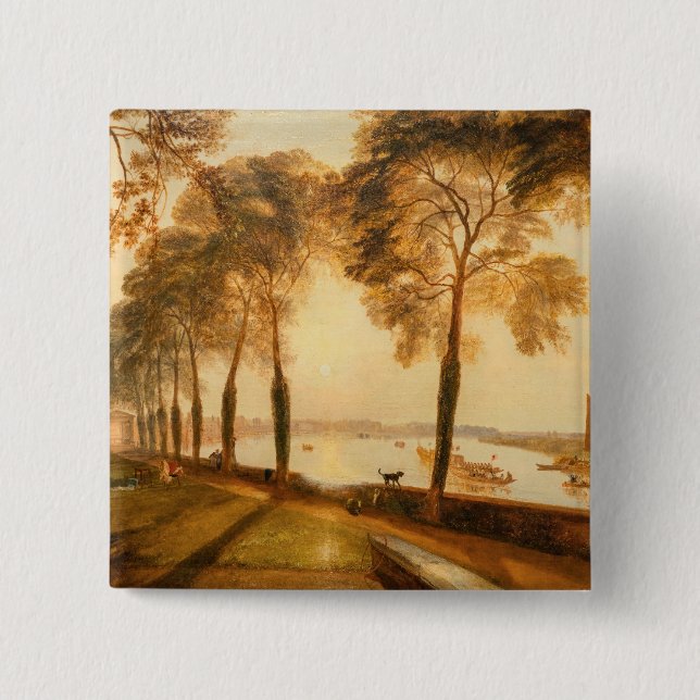William Turner - Mortlake Terrace 2 Inch Square Button (Front)