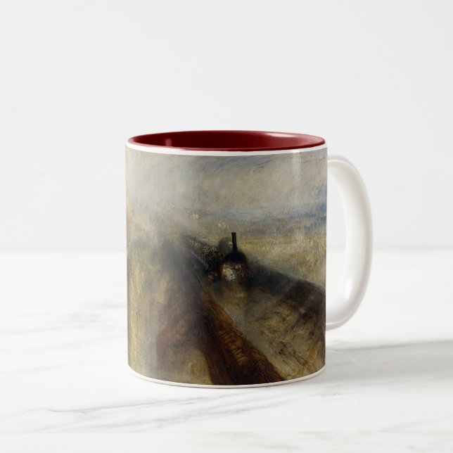 William Turner - Rain, Steam and Speed Two-Tone Coffee Mug (Front Right)