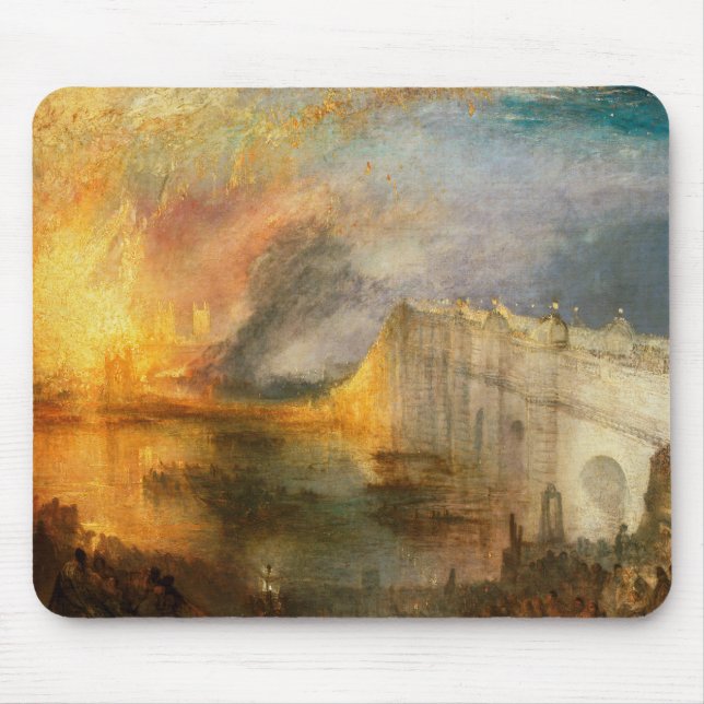 William Turner - The Burning of the Parliament Mouse Pad (Front)