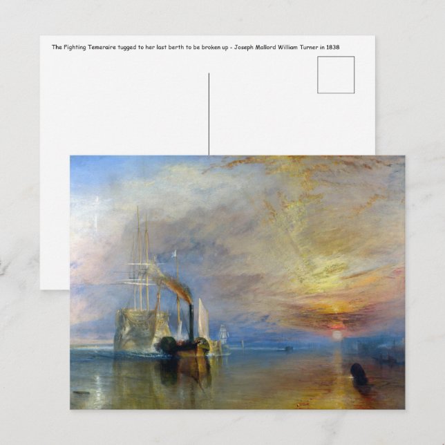 William Turner - The Fighting Temeraire Postcard (Front/Back)