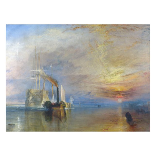 William Turner - The Fighting Temeraire Tablecloth (Front (Horizontal))