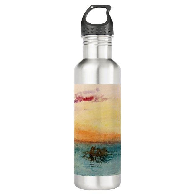 William Turner - The Lagoon near Venice at Sunset 710 Ml Water Bottle (Front)
