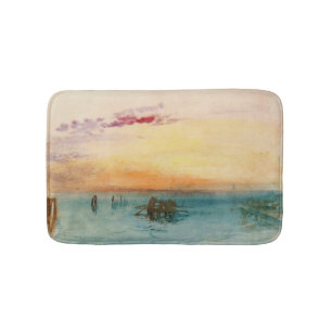 William Turner - The Lagoon near Venice at Sunset Bath Mat