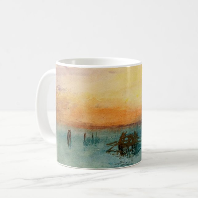 William Turner - The Lagoon near Venice at Sunset Coffee Mug (Front Left)