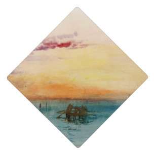 William Turner - The Lagoon near Venice at Sunset Graduation Cap Topper