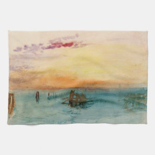 William Turner - The Lagoon near Venice at Sunset Kitchen Towel