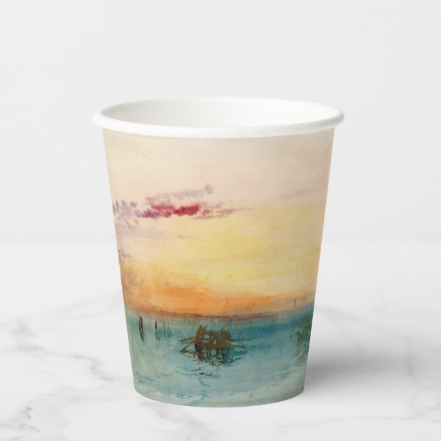William Turner - The Lagoon near Venice at Sunset Paper Cups (Front)