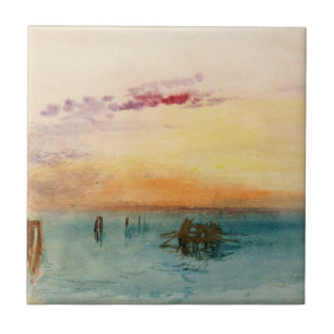 William Turner - The Lagoon near Venice at Sunset Tile