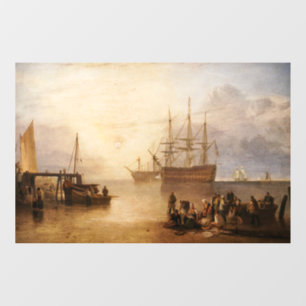 William Turner - The Sun Setting Through Vapour Window Cling