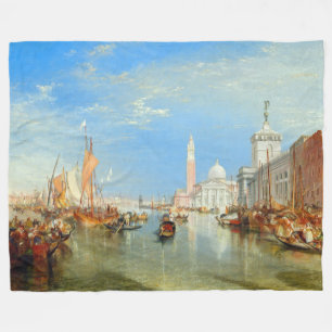 William Turner - Venice, The Dogana & San Giorgio  Fleece Blanket