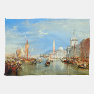 William Turner - Venice, The Dogana & San Giorgio Kitchen Towel
