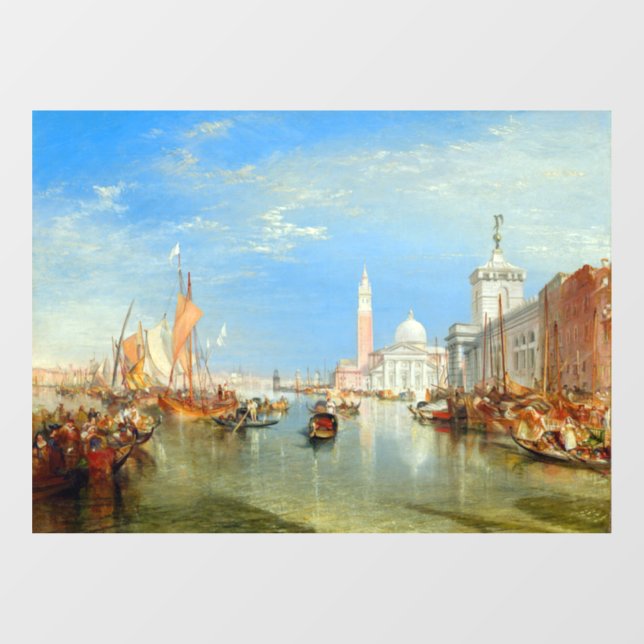 William Turner - Venice, The Dogana & San Giorgio Window Cling (Sheet)