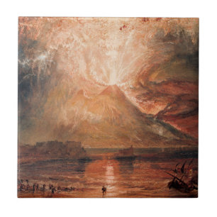 William Turner - Vesuvius in Eruption Tile