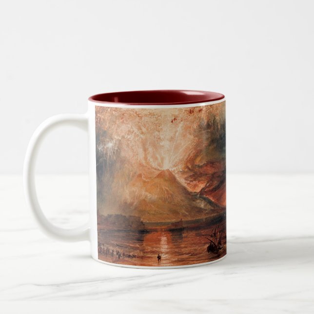 William Turner - Vesuvius in Eruption Two-Tone Coffee Mug (Left)