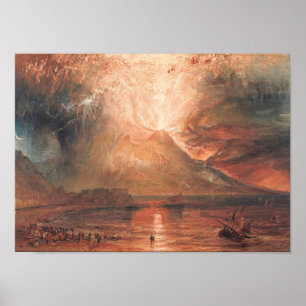 William Turner Vesuvius in Eruption waterscape art Poster