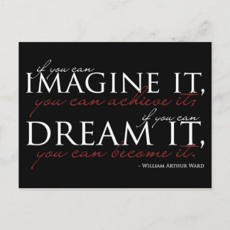 William Ward Imagine Quote Postcard