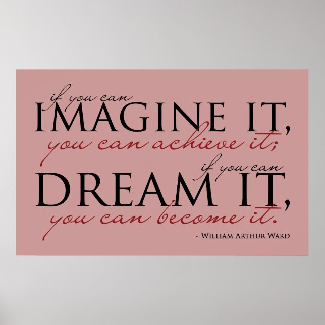 William Ward Imagine Quote Poster (Front)