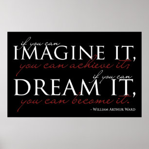 William Ward Imagine Quote Poster