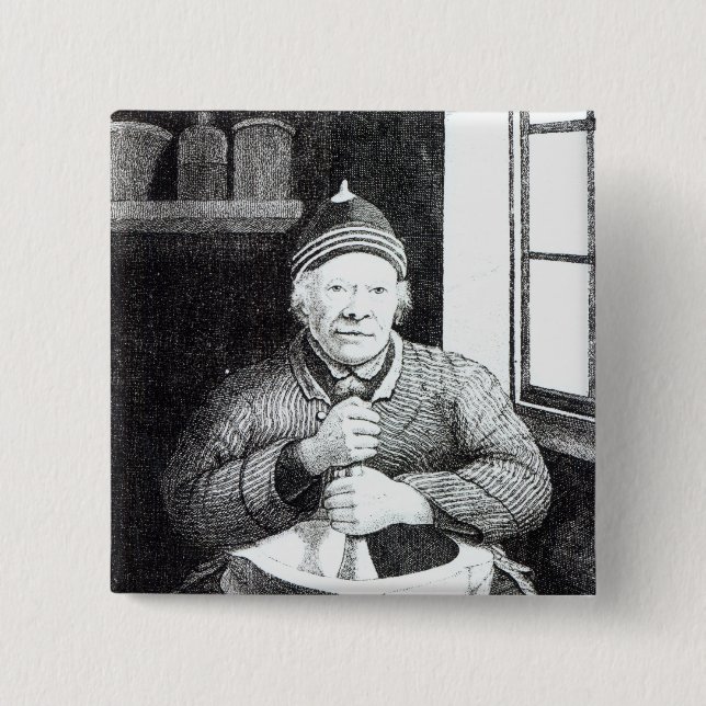 William Wilson, commonly called Mortar Willie 2 Inch Square Button (Front)