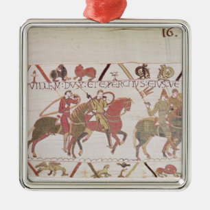 William's  army going to Mont Saint-Michel Metal Ornament