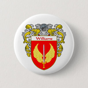 Williams Coat of Arms (Mantled) 2 Inch Round Button