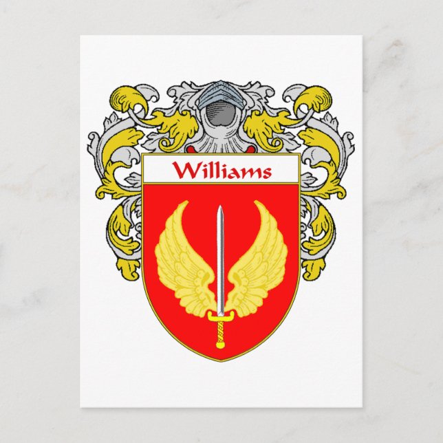 Williams Coat of Arms (Mantled) Postcard (Front)