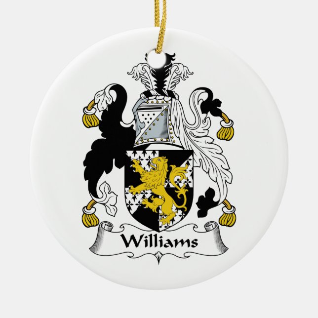 Williams Family Crest Ceramic Ornament (Front)
