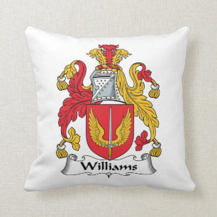 Williams Family Crest Throw Pillow