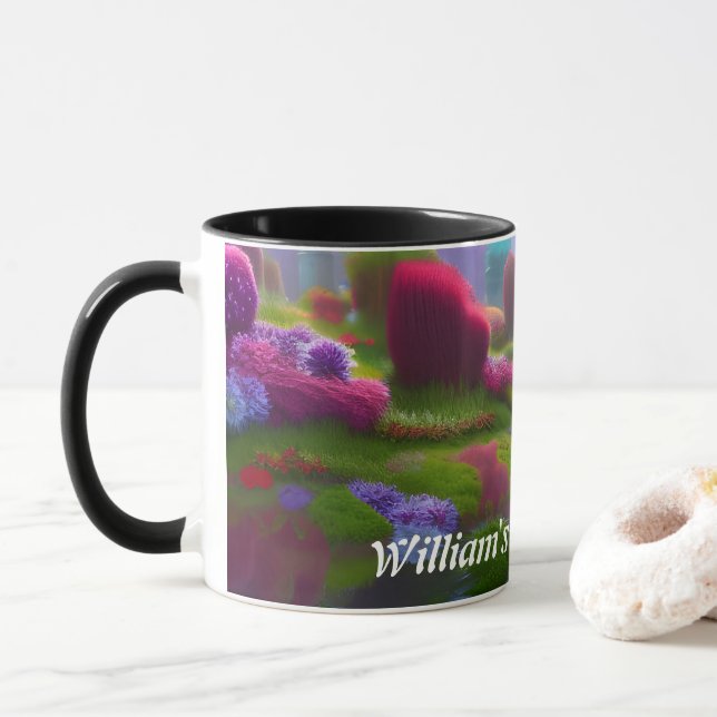 William's Morning Tea Personalized Customizable Mug (With Donut)